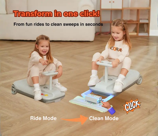 GoRide™ Electric Fun-Riding & Floor-Cleaning Go Kart
